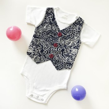 Baju Batik Bayi Modern Rompi