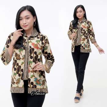 Baju Batik Kombinasi Rifa