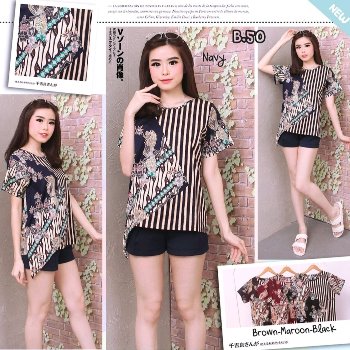 Baju Batik Wanita Lengan Pendek Astrid
