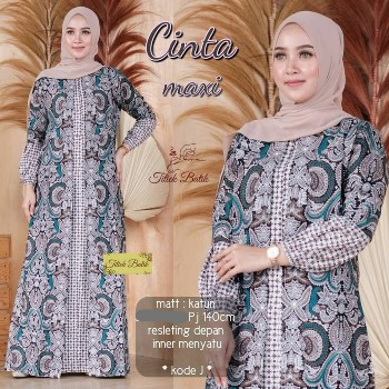 Baju Gamis Batik Modern Cinta