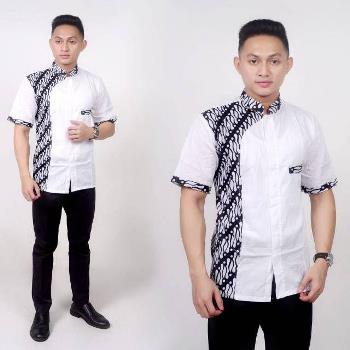 Baju Koko Putih Batik