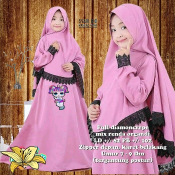 Baju Muslim Anak Karakter Rabiya