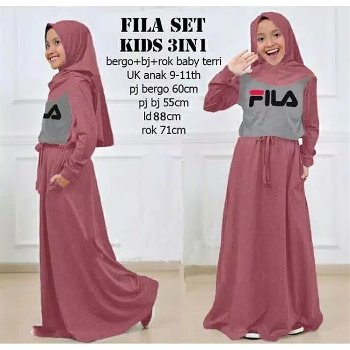 Baju Muslim Anak Kekinian Fila