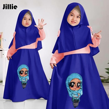 Baju Muslim Anak Kombinasi Jillie