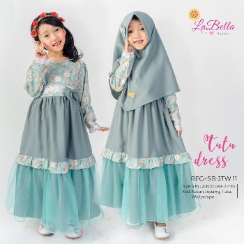 Baju Muslim Anak Kombinasi Labella