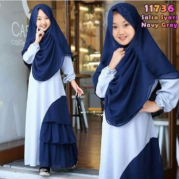 Baju Muslim Anak Kombinasi Salsa