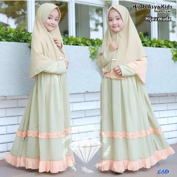 Baju Pesta Muslim Anak Perempuan Asya