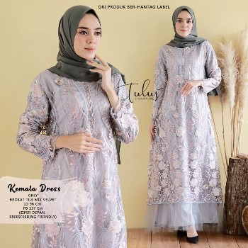 Baju Pesta Muslim Brokat Kemala