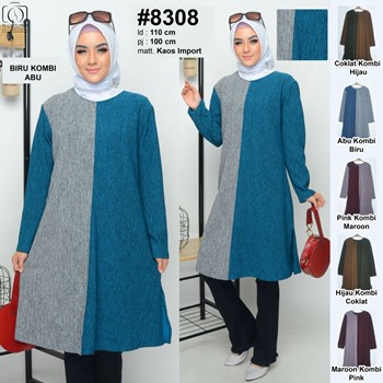 Baju Tunik Kaos Denim