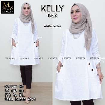 Baju Tunik Putih Kelly