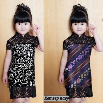Dress Batik Anak Modern Kemsep
