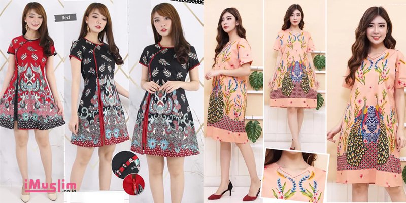 45+ Model Dress Batik Modern Stylish Terbaru