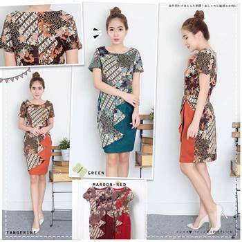 Dress Batik Wanita Modern Chaca
