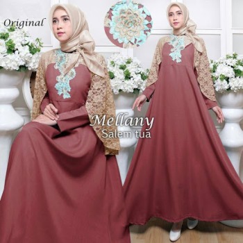 Gamis Balotelli Kombinasi Brokat Mellany