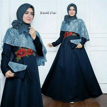 Gamis Balotelli Kombinasi Brokat Yasma