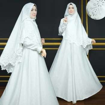 Gamis Balotelli Putih Emboss