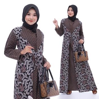 Gamis Batik Kantor Dress