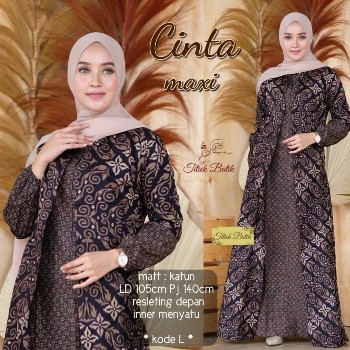 Gamis Batik Modern Cinta