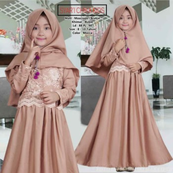 Gamis Brokat Anak Modern Chika