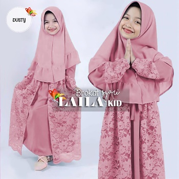 Gamis Brokat Anak Modern Laila