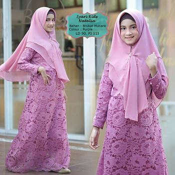 Gamis Brokat Anak Modern Natalia