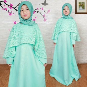 Gamis Brokat Anak Modern Tiara