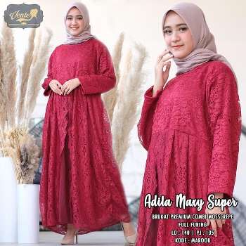 Gamis Brokat Jumbo Adila