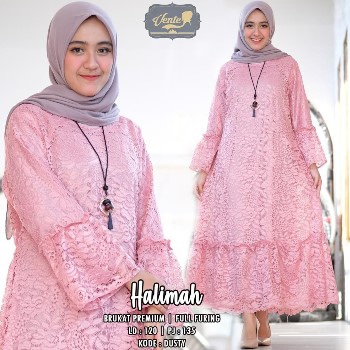 Gamis Brokat Jumbo Halimah