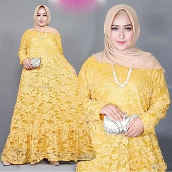 Gamis Brokat Jumbo Puspita