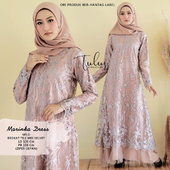 Gamis Brokat Kekinian Marinka