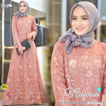 Gamis Brokat Kekinian Najma