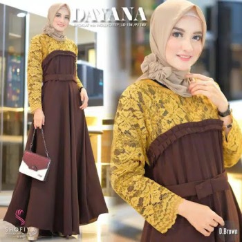 Gamis Brokat Kombinasi Shofiya