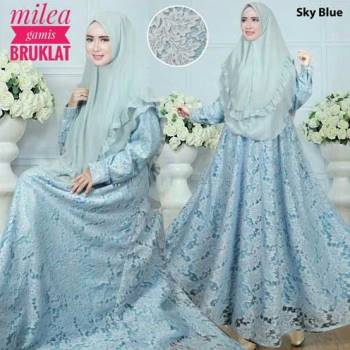 Gamis Brokat Syar'i Milea