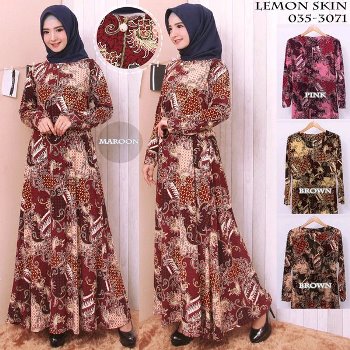 Gamis Jersey Motif Batik