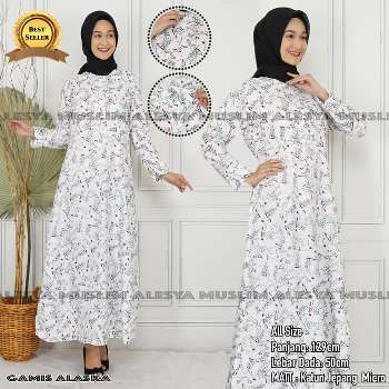 Gamis Katun Jepang Alesya