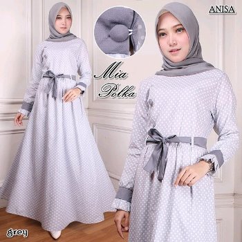 Gamis Katun Kekinian Polka
