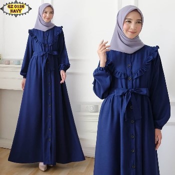 Gamis Katun Polos Navy