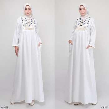 Gamis Putih Bordir Alicia