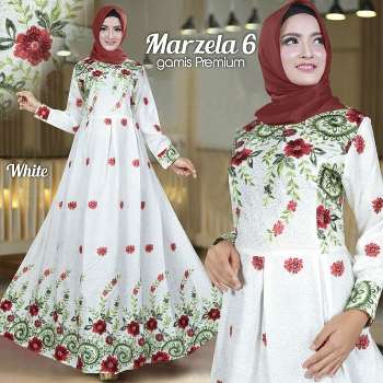 Gamis Putih Bordir Marzela