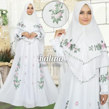 Gamis Putih Bordir Ralina
