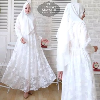 Gamis Putih Mewah Mayatri