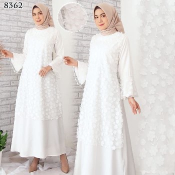 Gamis Putih Modern Sabyan