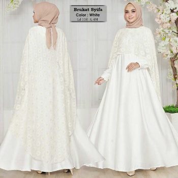Gamis Putih Modern Syifa