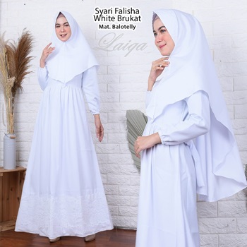 Gamis Putih Polos Falisha