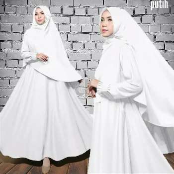 Gamis Putih Polos Moza
