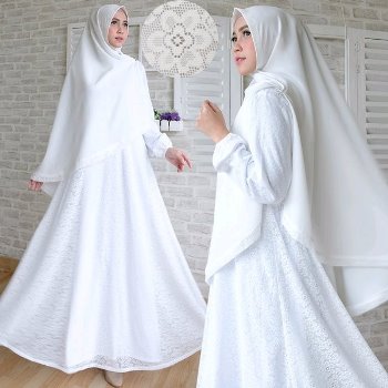 Gamis Putih Polos Syar'i