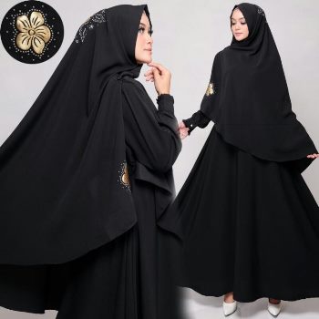 Gamis Syar'i Hitam Najwa