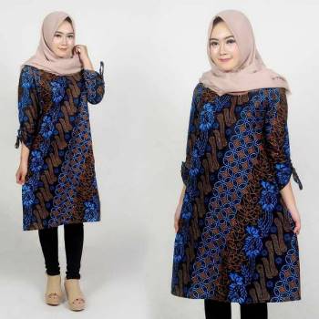 Tunik Batik Bawahan Rok Katun
