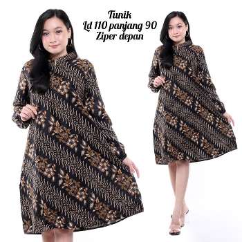 Tunik Batik Bawahan Rok Sogan