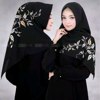 Jilbab Instan Segitiga Black